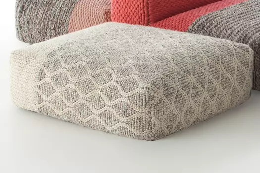 Пуф Rhombus Ivory цвета слоновой кости