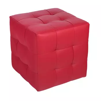 Пуф руби Paris из экокожи красный