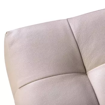 Пуф руби Paris из экокожи молочный