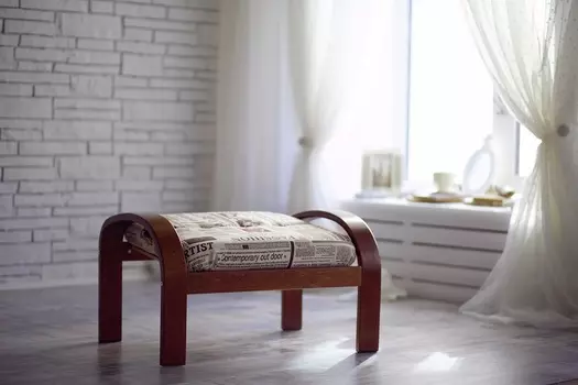 Пуф сайма с мягким сидением береза