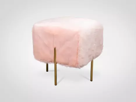 Пуф в пудровом цвета