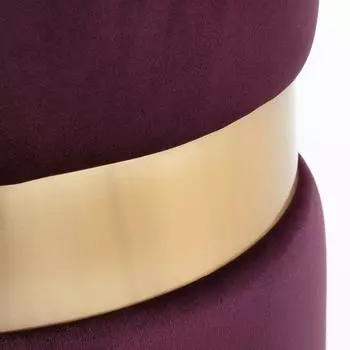 Пуф велюровый Luxore темно-фиолетового цвета