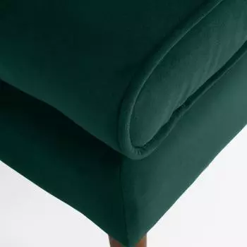 Пуф Wilde y из велюра и полиэстера зеленого цвета