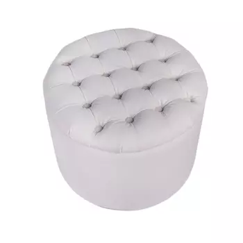 Пуф Wooden круглый белый