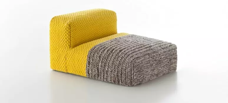 Пуфик Plait из натуральной шерсти