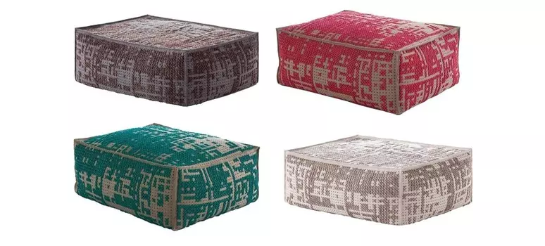 Пуфик Soft Gan серо-серебристого цвета