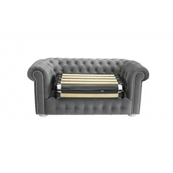 Раскладной двухместный диван бергамо синего цвета