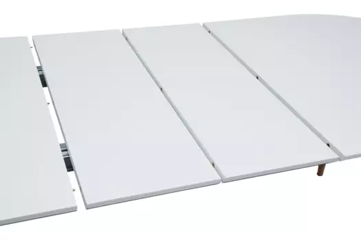 Раскладной обеденный стол с белой столешницей