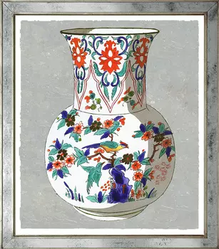 Репродукция изображения вазы Fourmaintraux в зеркальной раме