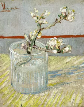 Репродукция картины на холсте Blossoming Almond Branch in a Glass 1888 г.