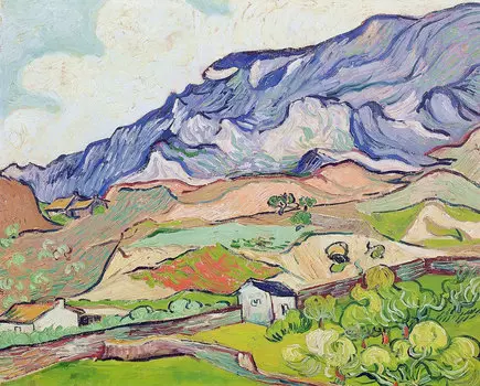 Репродукция картины на холсте Les Alpilles at Saint Remy 1890 г.