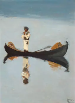 Репродукция картины на холсте Man Fishing