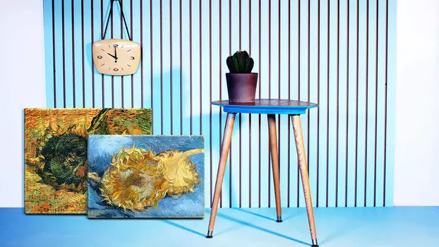 Репродукция картины на холсте Still Life With Two Cutted Sunflowers 1887 г.