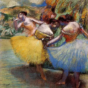 Репродукция картины на холсте три танцовщицы 1897-1901 г.