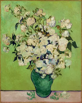 Репродукция картины на холсте Vase With Roses 1890 г.