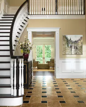 Репродукция картины на холсте Village Under The Rain