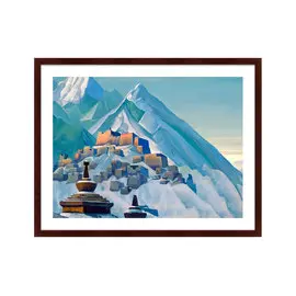 Репродукция картины тибет гималаи 1933 г.