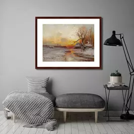 Репродукция картины Winter Sunset 1913 г.