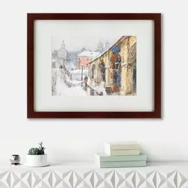 Репродукция картины заснеженный город 1923 г.