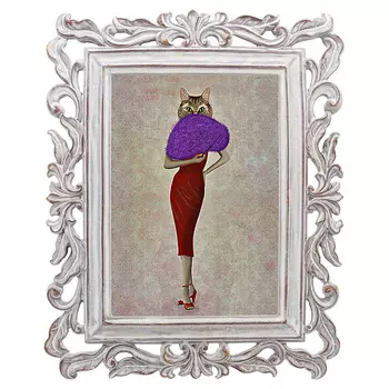 Репродукция тайный знак в раме агата