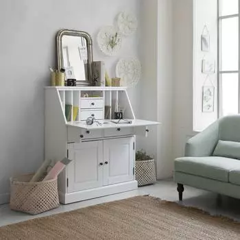 Секретер Betta из массива сосны белого цвета