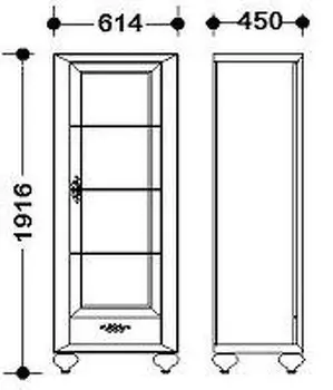 Сервант-витрина Palermo белого цвета