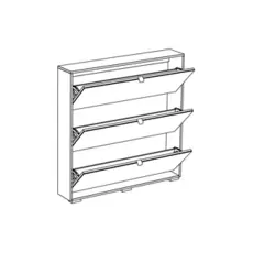 Шкаф для обуви Wide с фасадом цвета дуб шато