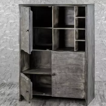 Шкаф из дерева серого цвета