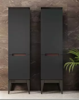 Шкаф-пенал Alto чёрный графит