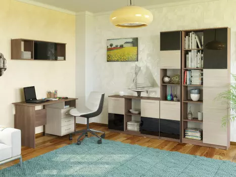 Шкаф-пенал брайтон цвета ясень шимо тёмный/ясень шимо светлый