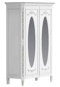Шкаф платяной с овальными зеркалами будуар