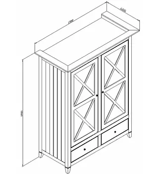 Шкаф платяной с ящиками малый la Mer
