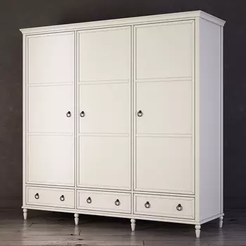 Шкаф трехстворчатый Vilton цвета слоновой кости