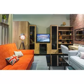 Шкаф витрина Loft дуб натур