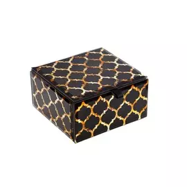 Шкатулка стеклянная золотистая