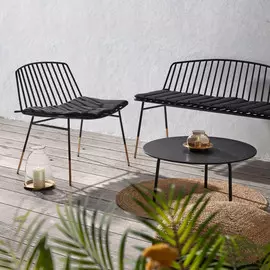 Скамья Siena с металлическим каркасом