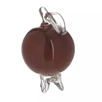 Статуэтка гранат из стекла бордового цвета