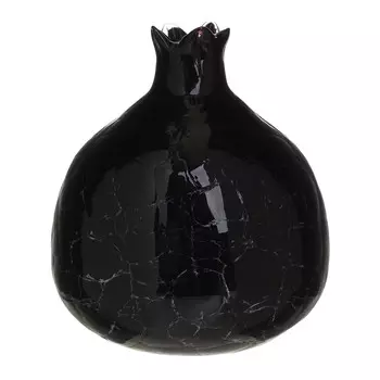 Статуэтка гранат из стекла черного цвета