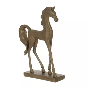 Статуэтка лошадь золотого цвета