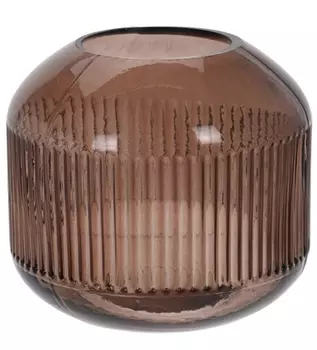 Стеклянная ваза коричневого цвета