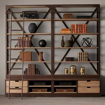 Стеллаж дач из массива дуба