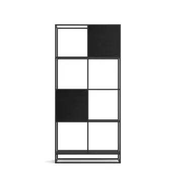 Стеллаж Kvadra Black черный дуб матовый лак