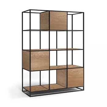 Стеллаж Kvadra тёмный дуб