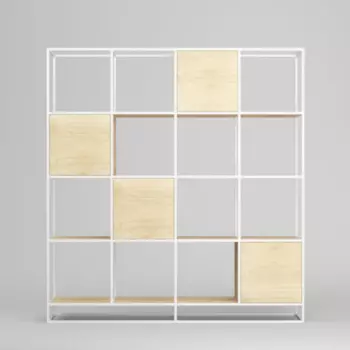 Стеллаж Kvadra White светлый дуб