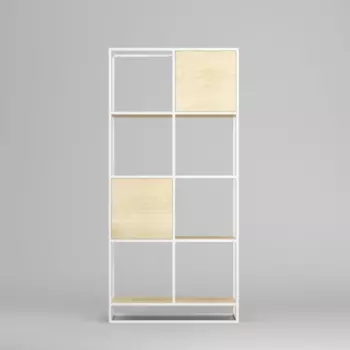 Стеллаж Kvadra White светлый дуб