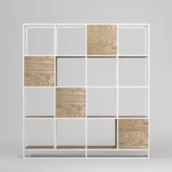 Стеллаж Kvadra White темный дуб