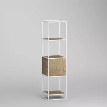 Стеллаж Kvadra White темный дуб