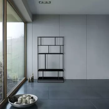 Стеллаж Makella Black черный дуб