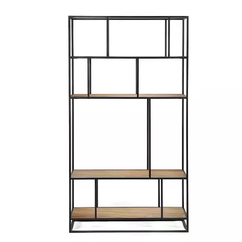 Стеллаж Makella Black темный дуб