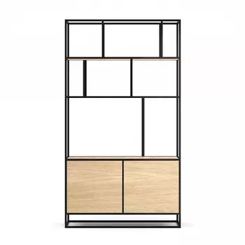 Стеллаж Makella New Black светлый дуб